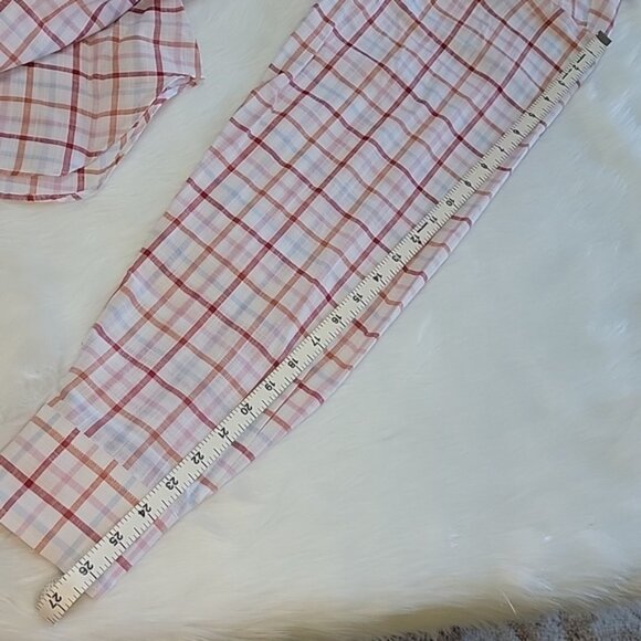 TOM JAMES EXECUTIVE COLLECTION Hand Tailored Plaid Windowpane Office Dress Shirt - Picture 10 of 10